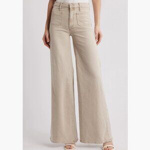 MOTHER Undercover Sneak Patch Pocket Wide Leg Jeans | Caramel